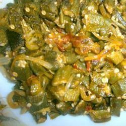 Indian Okra with Tomato Appetizer