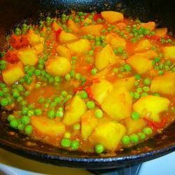 Indian with Potato Peas Appetizer