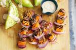 American Lamb Sweet Potato And Rosemary Skewers Recipe Appetizer