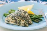Herbcrusted Fish With Roasted Asparagus Recipe recipe