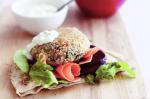 American Spinach And Salmon Burgers With Tzatziki Recipe Appetizer