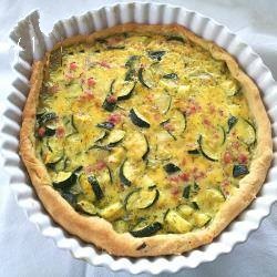 American Quiche with Zucchini and Bacon Appetizer