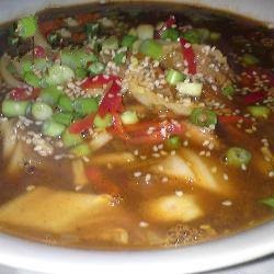 American Noodle Soup with Beef and Veal Dinner