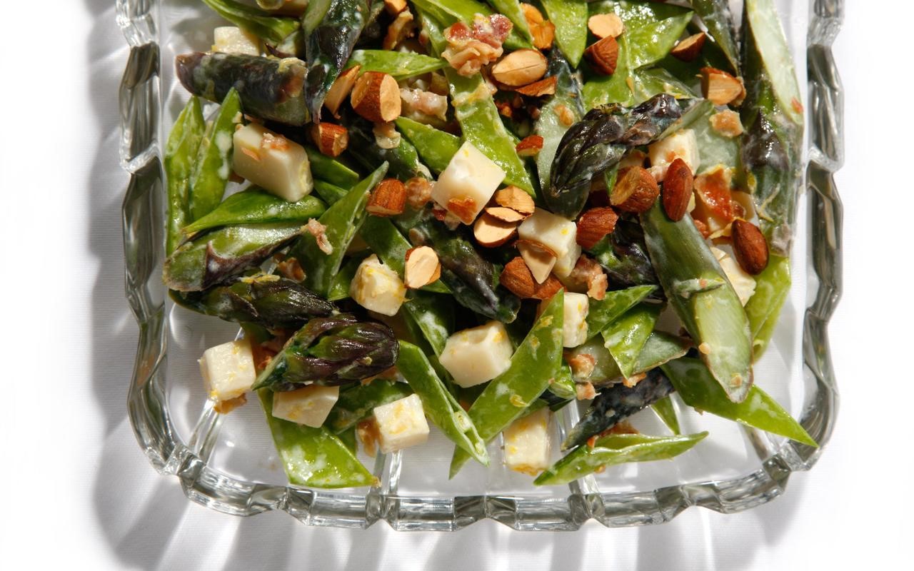 Canadian Patricia Wellss Crunchy Asparagus and Snow Pea Salad Recipe Appetizer