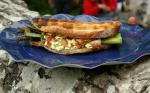 American Grilled Vegetable Sandwich with Egg Salad and Bacon Recipe Appetizer