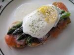 British Smoked Salmon With Poached Eggs and Asparagus Dinner