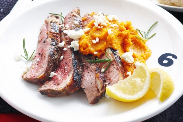 Greek Herbed Lamb With Pumpkin Skordalia Recipe Appetizer