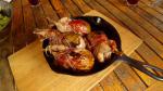Italian Roasted Quail Wrapped in Prosciutto and Vine Leaves Served with Vincotto Appetizer