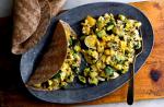 British Seared Summer Squash and Egg Tacos Recipe Appetizer