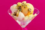 American Tropicalfruit Meringue And Sorbet Recipe Dessert