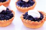 American Blueberry And Sour Cream Tartlets Recipe Dessert