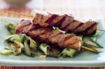 American Tuna Skewers With Cucumber and Wasabi Salad Recipe Appetizer