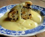 British Spotted Dick Traditional British Steamed Fruit Sponge Pudding Dessert