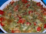 American Green Bean Gratinate With Cherry Tomatoes Mozzarella and Basil Appetizer