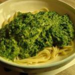 British Fast Spaghetti with Spinach Dinner