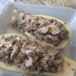 American Courgettes Stuffed with Meat and Mushrooms Appetizer