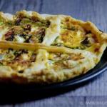 British Quiche with Green Asparagus and Ham Dinner