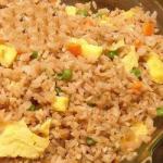 American Simple Fried Rice with Egg Dinner