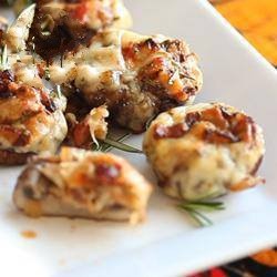 American Champignones Stuffed with Bacon and Cheese Appetizer