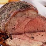 American Garlic and Herb Crusted Slow Smoked Roast Beef BBQ Grill