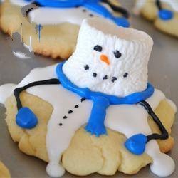 American Snowmen of Cookie Dessert
