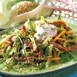Chinese Eastern Salad of Beef with Pasta Sambal Appetizer