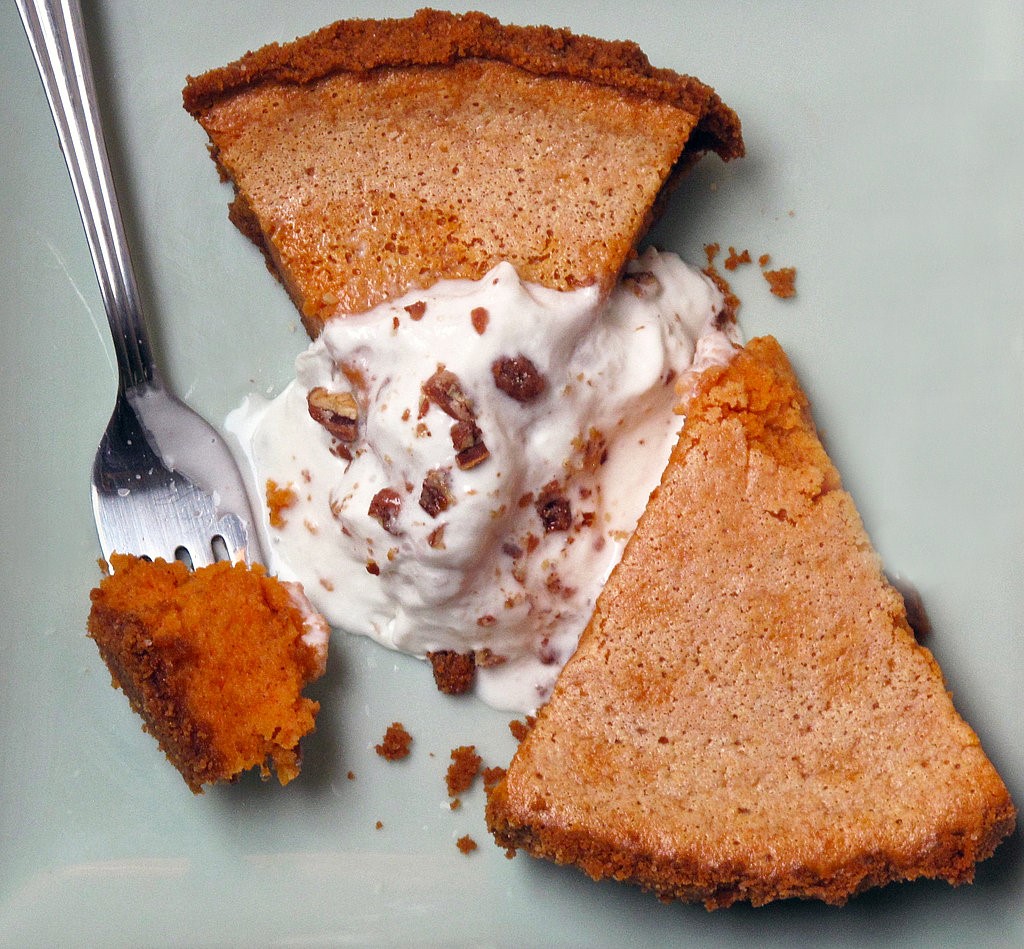 American Sweet Potato Pie With Candiednut Cream Dessert