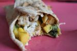 Tilapia Wrap With Mango Salsa and Guacamole recipe