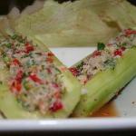 Chilean Cucumbers Stuffed with Crab Appetizer