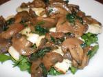 American Grilled Bread with Roasted Garlic  Mushroom Salad Appetizer