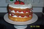 American English North Country Strawberries and Cream Courting Cake Dessert