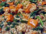 American Roasted Pumpkin and Spinach Risotto Appetizer