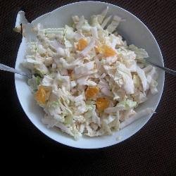 Chinese Fresh Salad of Chinese Cabbage Apples and Mandarins Appetizer