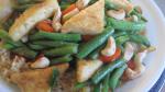 American Laquered Tofu Triangles With Green Beans and Cashews Dinner