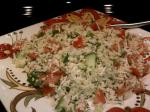 American Vegetable Couscous Salad With Parmesan Appetizer
