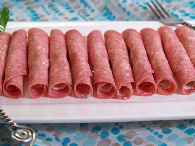 American Salami Rolls Appetizer