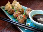 American Steamed Pork Balls and Spring Onions  Green Onions Appetizer