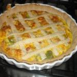American Quiche with Pumpkin Flowers Bacon and Caciocavallo Dinner