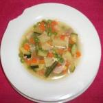 American Soup of Chicken and Vegetables Appetizer