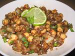 Indian Aloo Channa Chaat tangy Potato Chickpea Snack Dinner