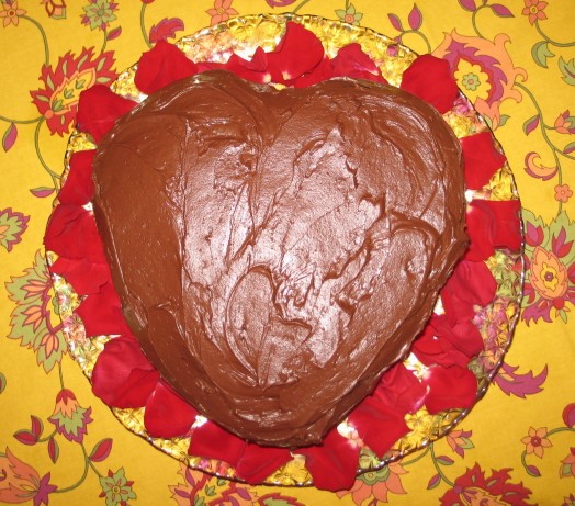 American Chocolate Cake and Frosting With Raspberry Filling Dessert