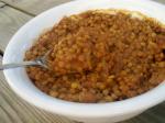 American Barbecue Baked Lentils Appetizer