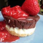 American Tartlets with Two Chocolates with Grout to Strawberries Dessert