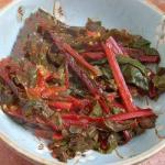 Fried Spinach with Tomato recipe