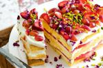 Watermelon And Rose Layer Cake Recipe recipe