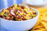 Mexican Corn Bean And Jalapeno Salsa With Corn Chips Recipe Appetizer