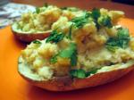 American Baked Potatoes With a Spicy Filling Appetizer
