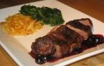 American Duck Magret With a Blueberry Port Sauce Dinner