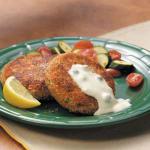American Salmon Patties with Caper Mayonnaise Appetizer
