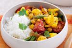 Indian Cauliflower Chickpea Tomato And Coriander Curry Recipe Appetizer